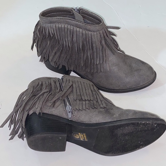 J.Adams Western Fringe Ankle Boots Size 10 - Picture 4 of 9